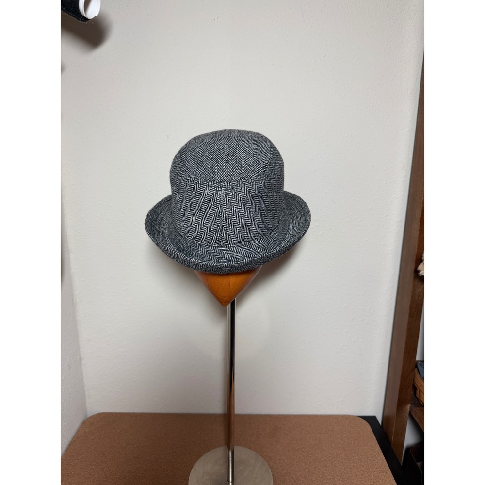 VTG Windriver Men's Wool Hat Grey Black Herringbone 22" Size 7